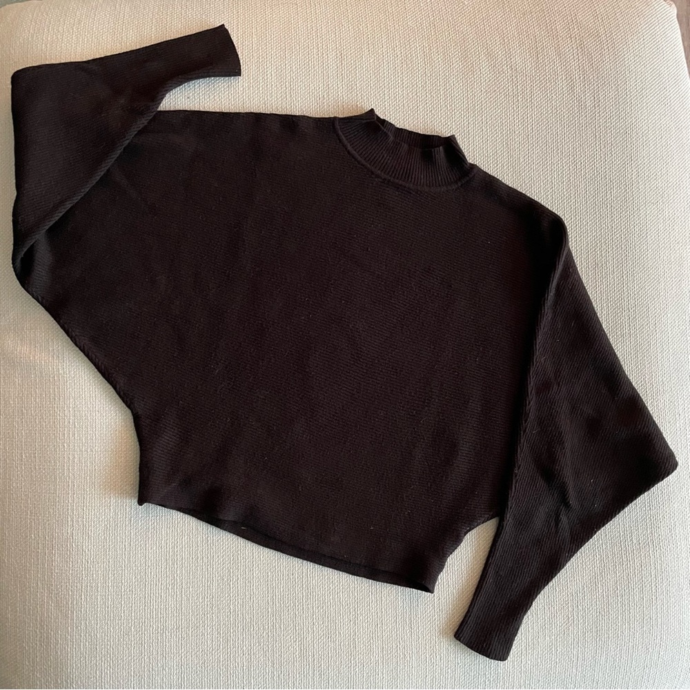 Black batwing sweater